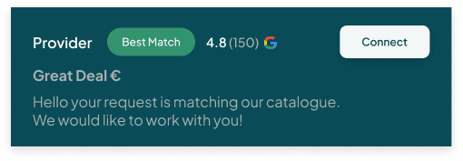 Best match provider offer