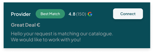 Best match provider offer
